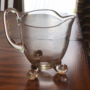 Huge Water Pitcher  Crystal?  Vintage? Beautiful